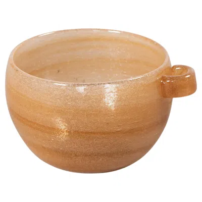 Pre-owned Oiva Toikka Large “iglu” Art Glass Bowl By  For Nuutajärvi, Finland, 1970s In Brown