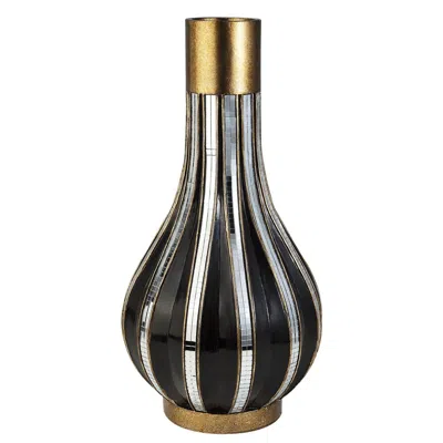 Ok Lighting Dubai Tiles Decorative Vase In Black