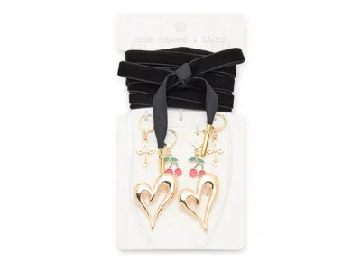 Ok Originals Cherry Cross Shoe Charms & Laces 8 Pack In Multi