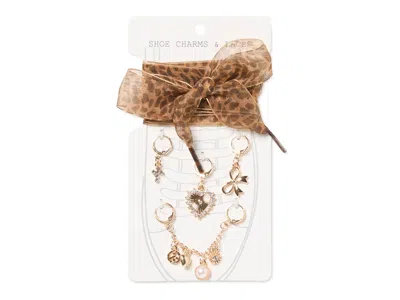 Ok Originals Leopard Chiffon Shoe Charm Set In Gold