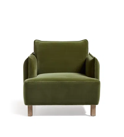 Oka Alora Velvet Armchair - Spruce