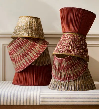 Oka Argyle Lampshade 35cm - Warm Red