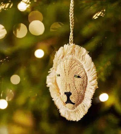 Oka Asiatic Lion Hanging Decorations Pair - Multi