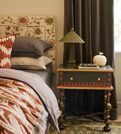 Oka Birbal Side Table - Forest Green