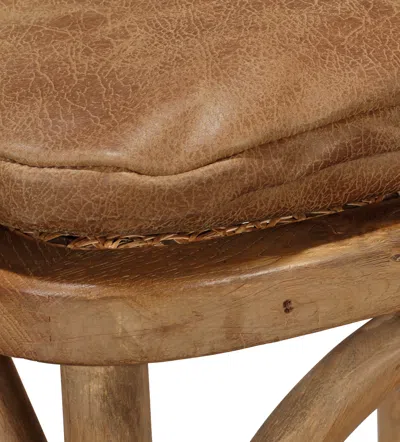 Oka Camargue Chair Leather Seat Pad - Aged Tobacco