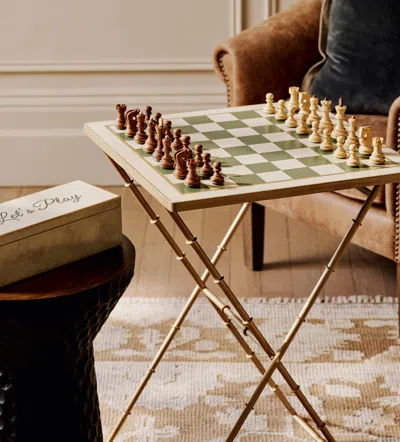 Oka Capablanca Games Table - Green/gold