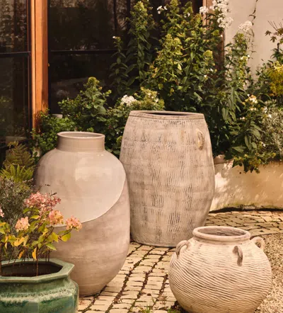 Oka Chasca Planter - Brushed White