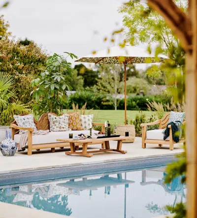 Oka Cintre Coffee Table - Natural Teak In Nude