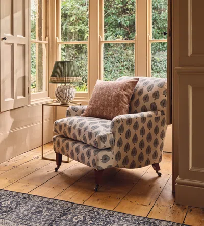 Oka Coleridge Ocellus Armchair With Fixed Velvet Cover - Natural
