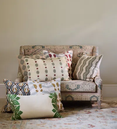 Oka Cornelia Cushion Cover - Air Force Blue In Multi