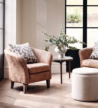 Oka Crosby Leather Armchair - Aged Tobacco