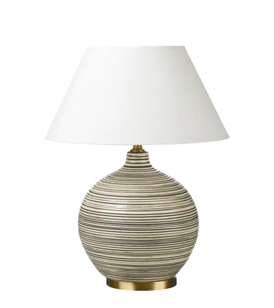 Oka Duffy Table Lamp - Charcoal/cream In Neutral