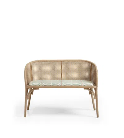 Oka Etreinte Rattan Bench - Areca Seafoam