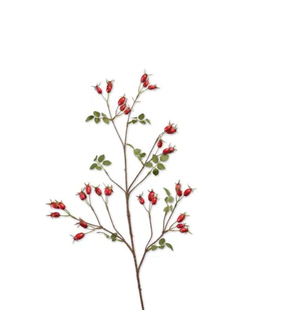 Oka Faux Rose Hip Berry Stem - Red