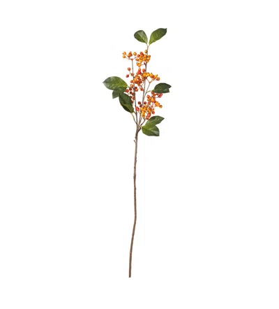 Oka Faux Wild Rowanberry Stem - Orange