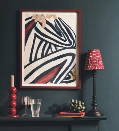 Oka Framed Gemini Prints Pair - Blue/rust