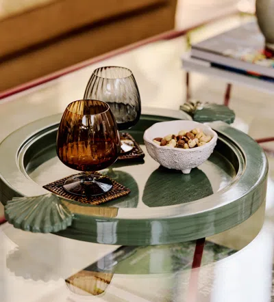 Oka Ginepro Short Stem Gin Glasses Pair - Multi In Brown