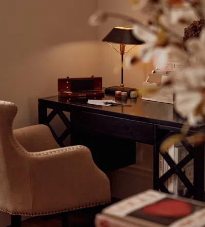 Oka Grisewood Lamp And Shade - Brown