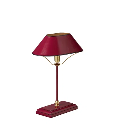 Oka Grisewood Lamp And Shade - Loganberry
