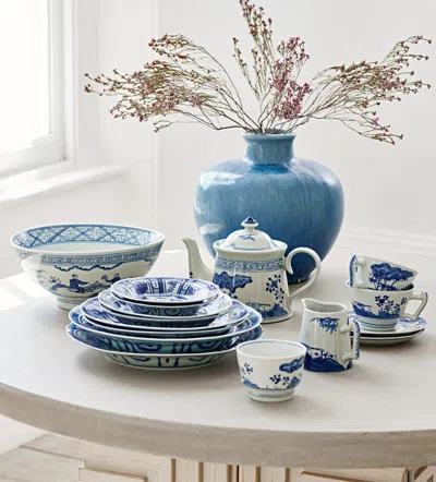 Oka Kraak Sugar Bowl - Blue/white