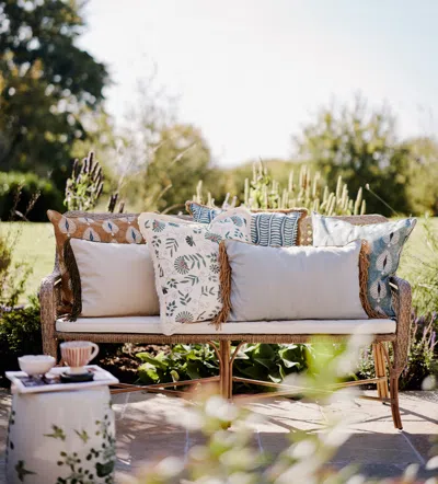 Oka Kussen Outdoor Cushion - Seafoam In Multi