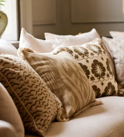 Oka Lillian Cushion Cover - Oatmeal