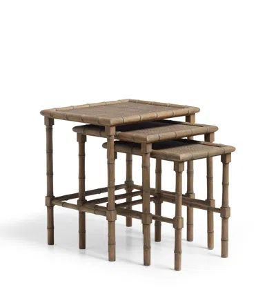 Oka Mambu Nested Side Tables - Natural In Brown