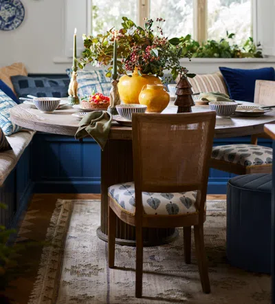 Oka Marcus Round Dining Table - Large - Burnt Oak