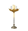 OKA MEDIUM LOTUS CANDLE HOLDER - GOLD