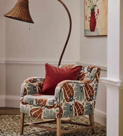 Oka Nomeko Hidaya Armchair - Blood Orange/blue