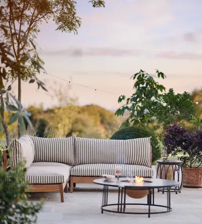 Oka Olivo Corner Unit - Olive Stripe In Multi