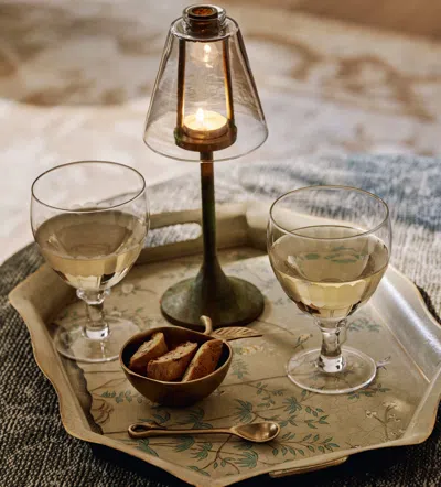 Oka Pomum Bowl And Spoon - Antique Brass