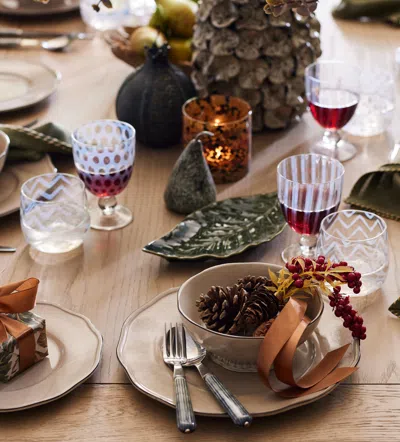 Oka Pulcinella Small Wine Glasses - Set Of Six - White