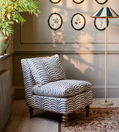 Oka Purdy Floor Lamp With Shade - Blue