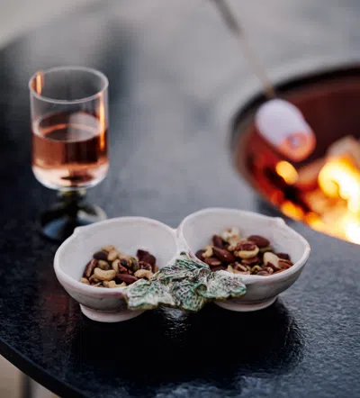 Oka Rapanelli Twin Serving Bowl - White