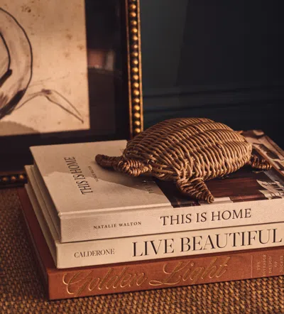 Oka Rattan Decorative Turtle - Vintage Grey