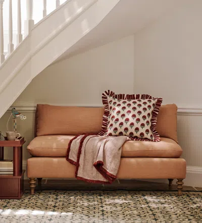 Oka Rosina Linen 2-seater Sofa - Apricot