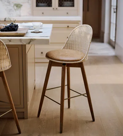 Oka Rotan Bar Stool - Natural In Brown