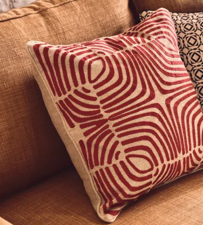 Oka Salvador Cushion Cover - Red Madder