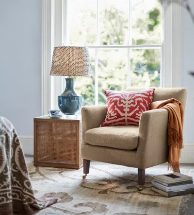 Oka Serigraph Silk Pleated Lampshade 45cm - Jet