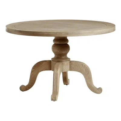 Oka Small Round Arthur Dining Table - Weathered Oak