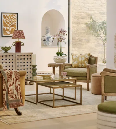 Oka Solasta Nesting Coffee Table - Antique Bronze In Brown