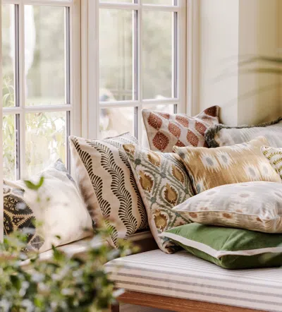 Oka Sparoza Cushion Cover - Air Force Blue In Neutral