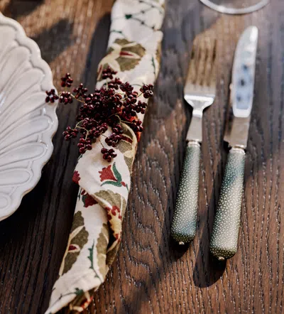 Oka Suleyman Napkins - Set Of Four - Dark Sage