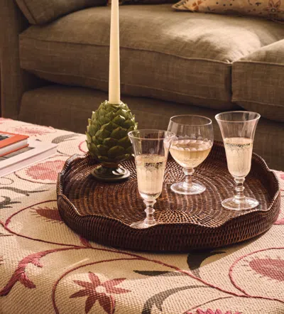 Oka Talasa Rattan Tray - Brown