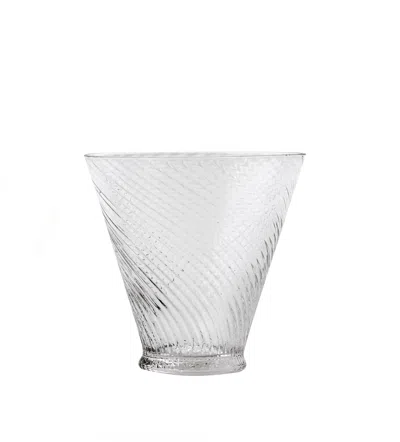 Oka Twisted Short Glass Tumblers - Set Of Four - Clear