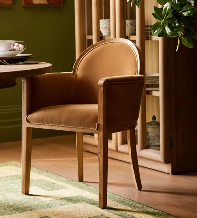 Oka Wilbur Dining Chair - Dark Caramel