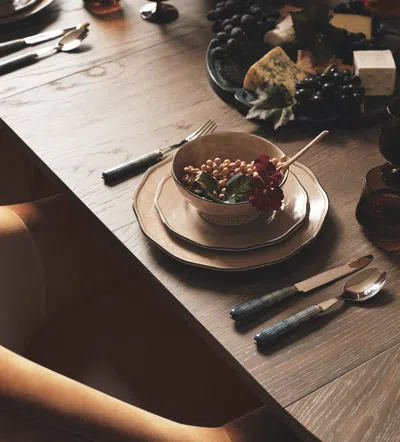 Oka Winslow Side Plates - Set Of Four - Dove Grey