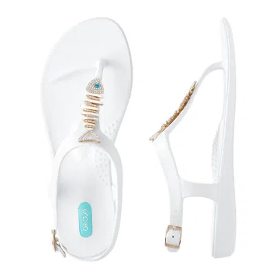 Oka-b Women's Ariel T-strap Sandals In Salt In White