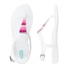 Oka-b Women Bri-beaded Tri Strap Sandal In Salt/fuchsia In Pink